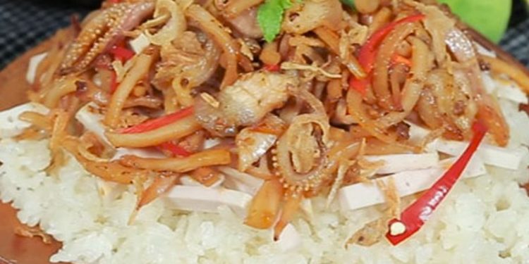 Cách làm món xôi mực ngon
