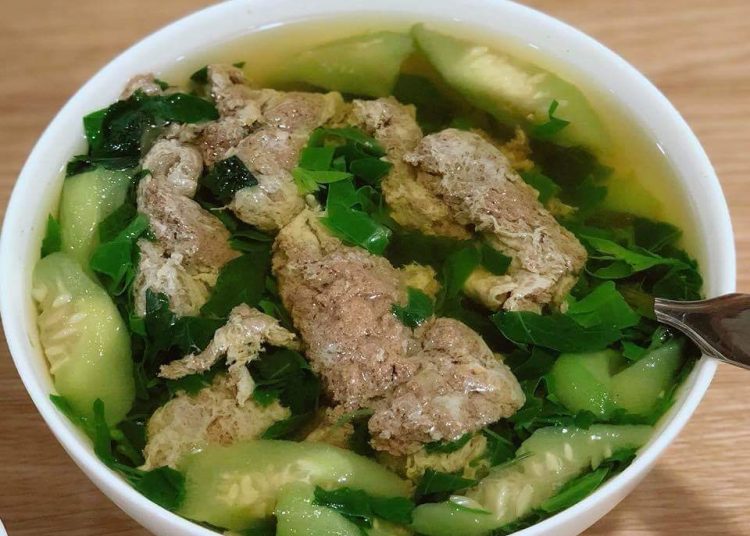 Canh cua rau đay mồng tơi mướp món canh ngon mùa hè dân dã
