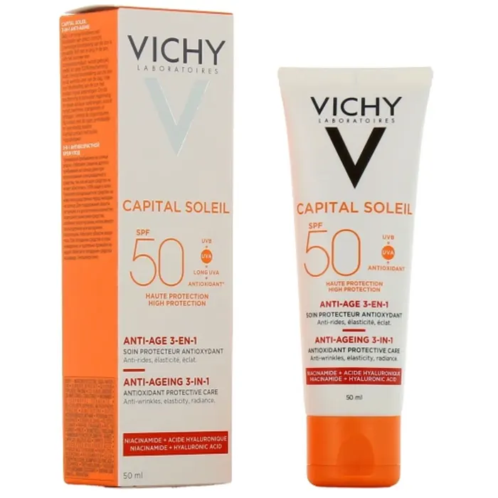 Kem chống nắng cho tuổi 40 Vichy Anti Age SPF50+3 in 1