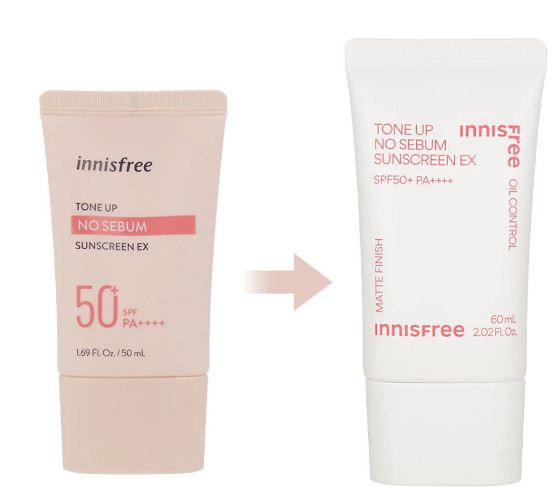 Kem chống nắng cho tuổi 30 Innisfree hồng Tone Up No Sebum