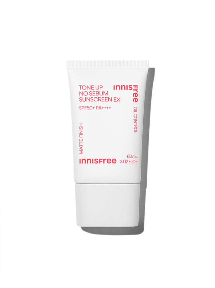 Kem chống nắng Innisfree hồng Tone Up No Sebum SPF50 PA++++ : nâng tone sáng da và kiềm dầu