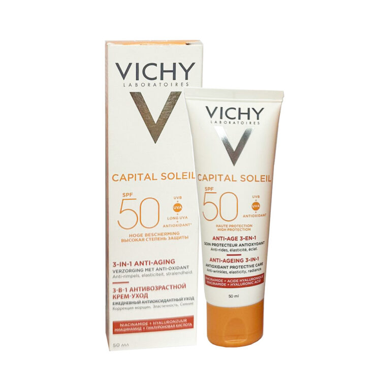 Kem chống nắng Vichy đỏ Capital 3in1 Anti-Aging